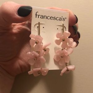 Adorable pink floral earrings